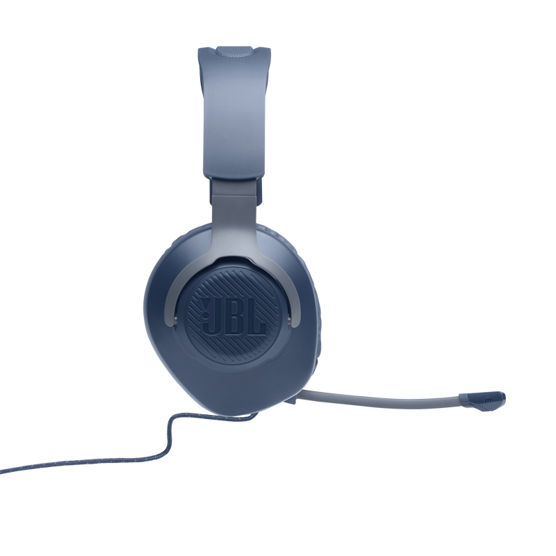 JBL Quantum 100 - Blue - Wired over-ear gaming headset with flip-up mic - Detailshot 6 image number null